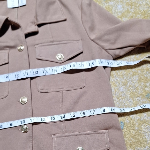 Joie Tan Blazer with Gold Accents - Picture 9 of 12